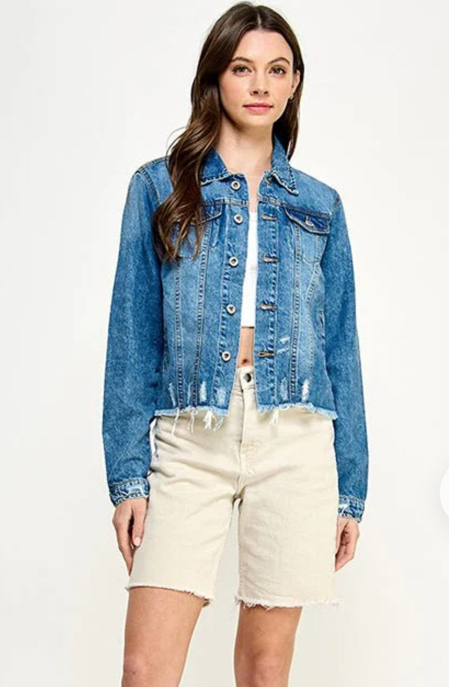 Distressed Denim Jacket