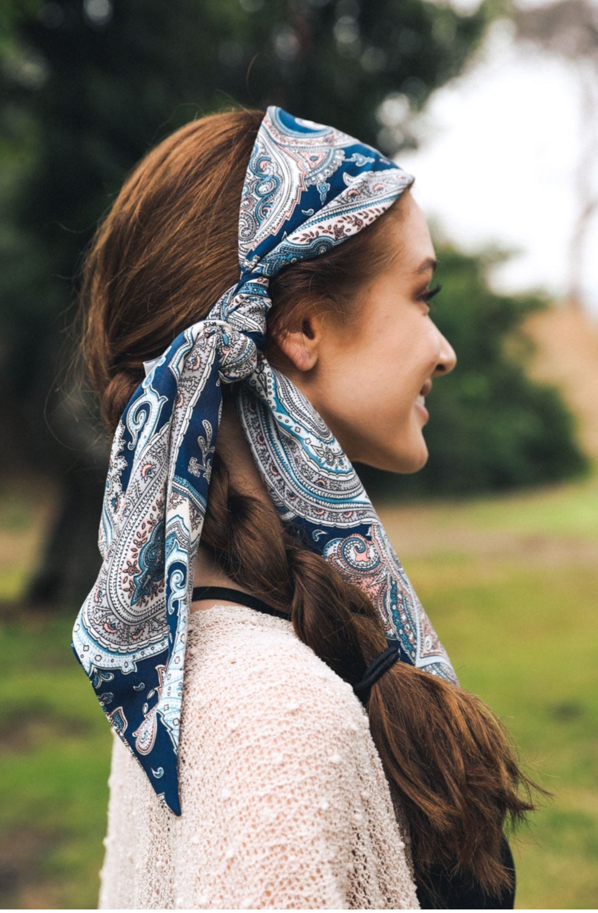 Versatile Paisley Neckerchief Scarf