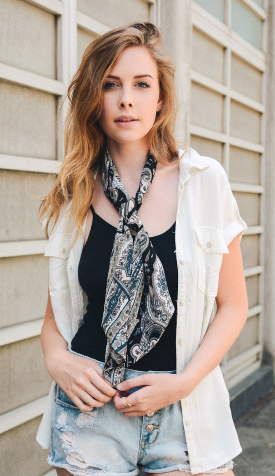 Versatile Paisley Neckerchief Scarf