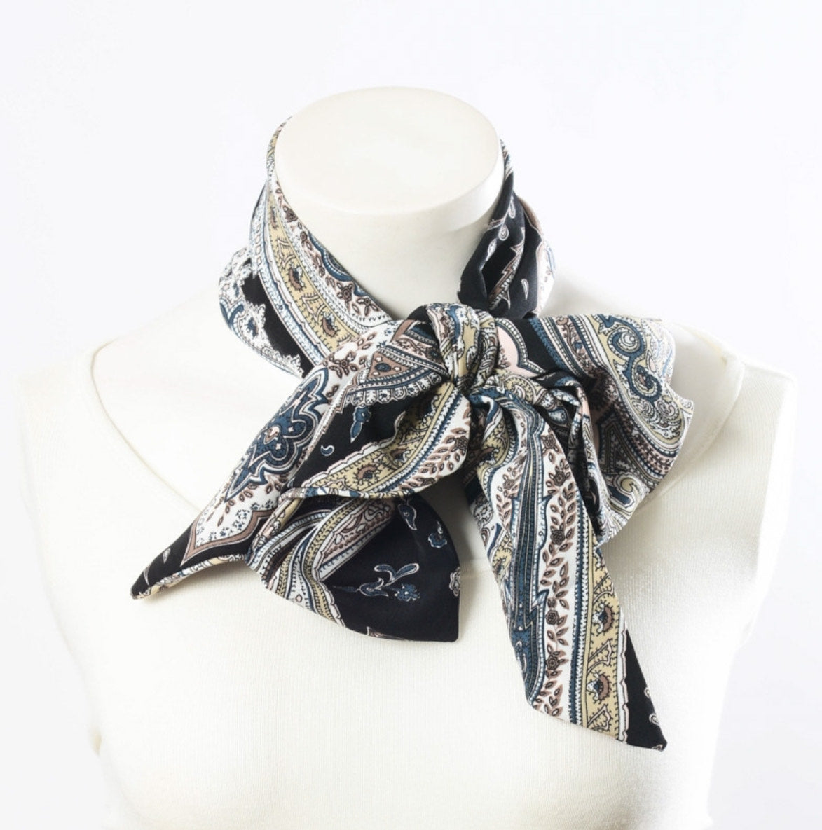Versatile Paisley Neckerchief Scarf